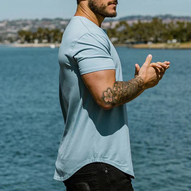 T-Shirt – atmungsaktives Kurzarm-Shirt mit Rundhalsausschnitt für Herren-Chaps Herrenmode