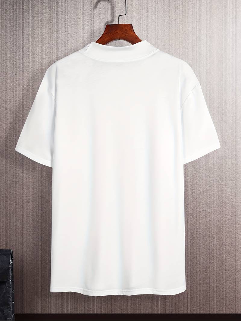 T-Shirt mit hohem Kragen | Kurzarm | Rollkragen | Herren-T-Shirt | Herrenbekleidung-Chaps Herrenmode