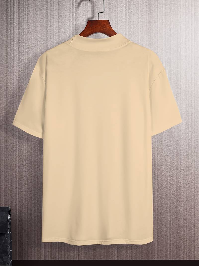 T-Shirt mit hohem Kragen | Kurzarm | Rollkragen | Herren-T-Shirt | Herrenbekleidung-Chaps Herrenmode