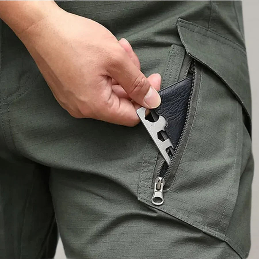 Taktische Hose | Elastisch | Gerade geschnittenes Bein | Cargohose | Herren-Chaps Herrenmode
