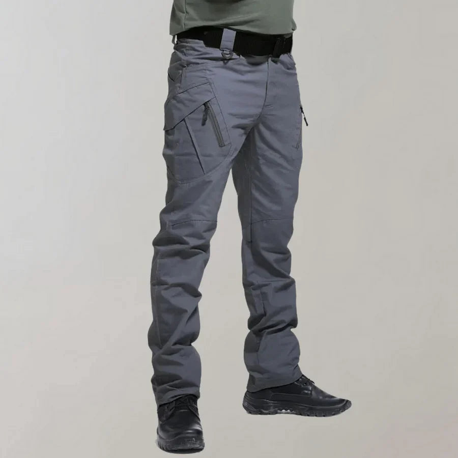 Taktische Hose | Elastisch | Gerade geschnittenes Bein | Cargohose | Herren-Grau-M-Chaps Herrenmode