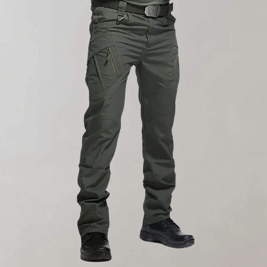 Taktische Hose | Elastisch | Gerade geschnittenes Bein | Cargohose | Herren-Grün-M-Chaps Herrenmode
