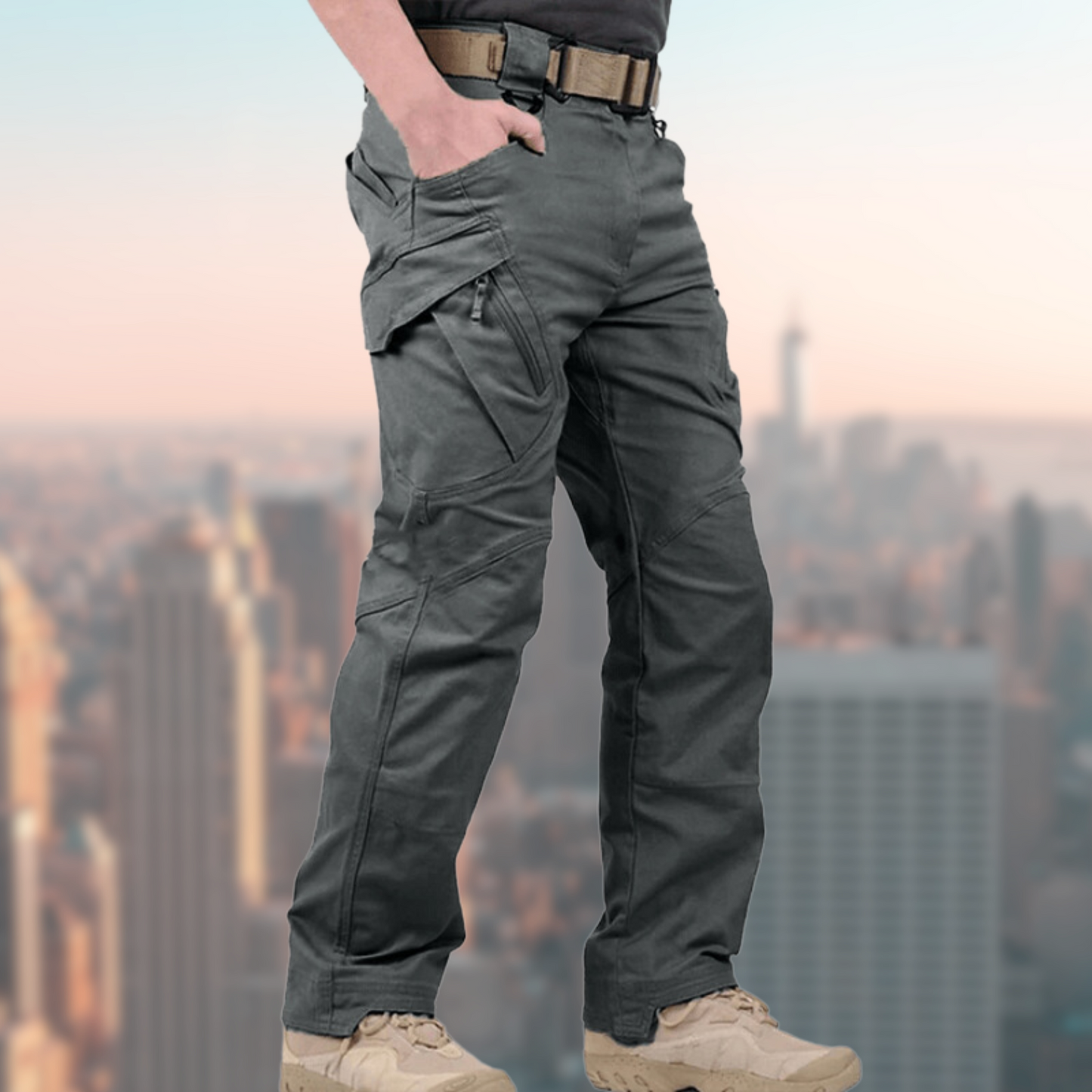 Taktische Hose - Wasserdicht - Gerades Bein - Wander-Trekking-Hose - Herren Cargo-Hose-Grün-S-Chaps Herrenmode