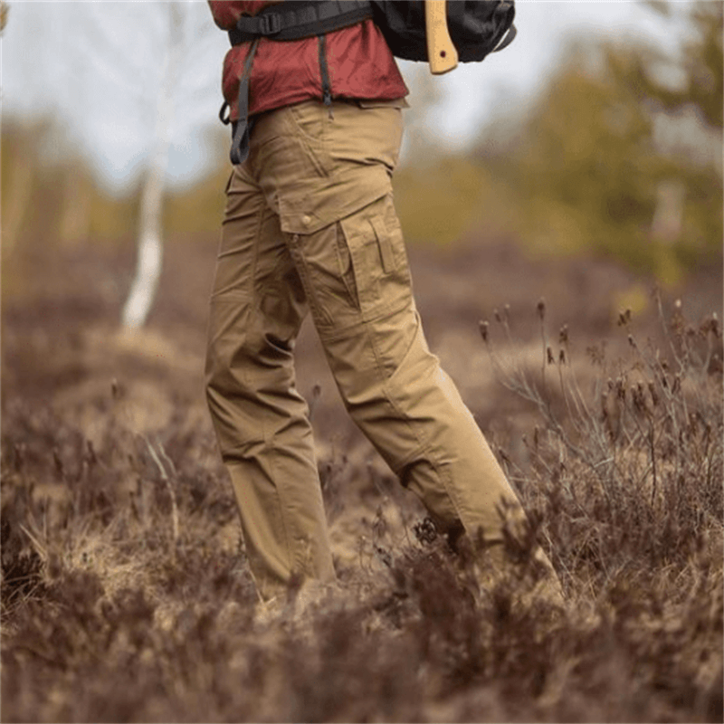 Taktische Hose - Wasserdicht - Gerades Bein - Wander-Trekking-Hose - Herren Cargo-Hose-Khaki-S-Chaps Herrenmode