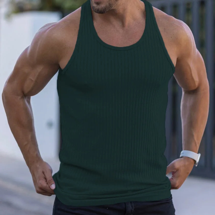 Tanktop – lässiges, ärmelloses, schmal geschnittenes Sport-Top für Herren-Chaps Herrenmode