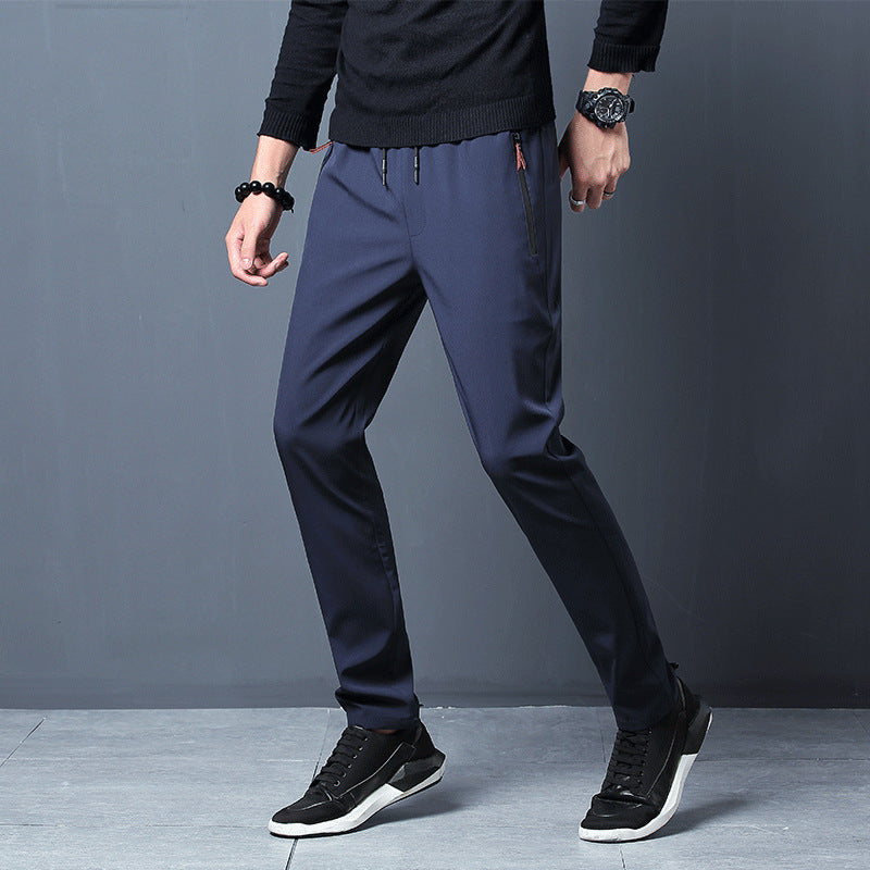 Trainingshose – Schnell trocknende, schmale Stretch-Trainingshose für Männer-Blau-M-Chaps Herrenmode