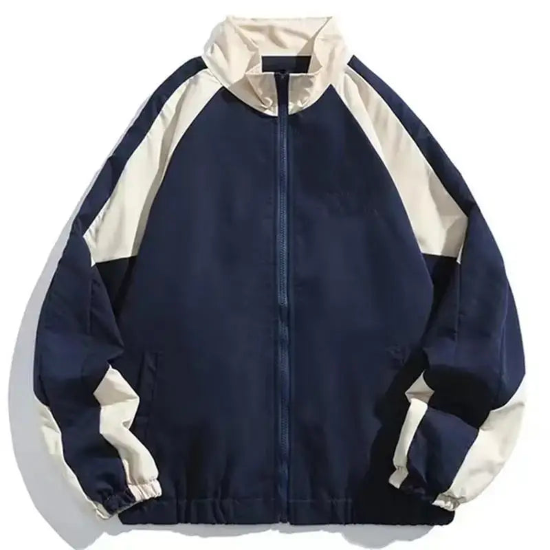 Trainingsjacke – mit Reißverschluss – Oversized – Windjacke – Herrenjacke-Aprikose-S-Chaps Herrenmode