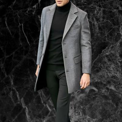 Trenchcoat – Halblanger, Einreihiger Herren-Trenchcoat aus Wolle-Chaps Herrenmode