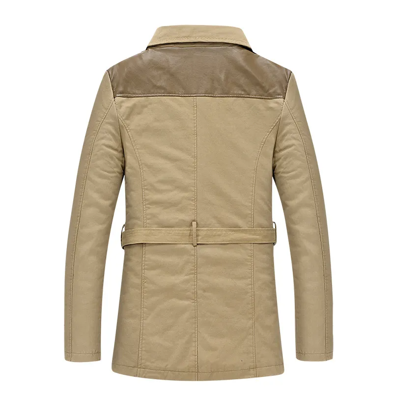 Trenchcoat – Herren-Wintertrenchcoat mit Fleecefutter und einreihiger Knopfleiste-Chaps Herrenmode