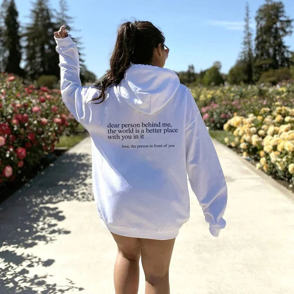 Übergroßer Hoodie - Unisex Warm bedruckter Text Pullover Hoodie-Chaps Herrenmode