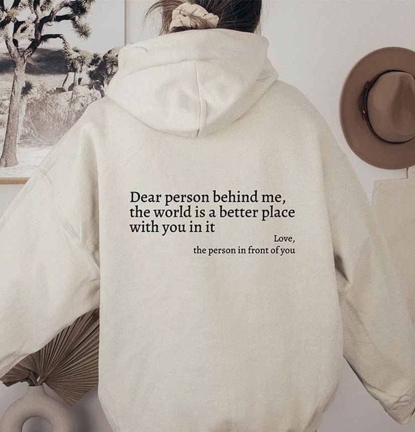 Übergroßer Hoodie - Unisex Warm bedruckter Text Pullover Hoodie-Chaps Herrenmode