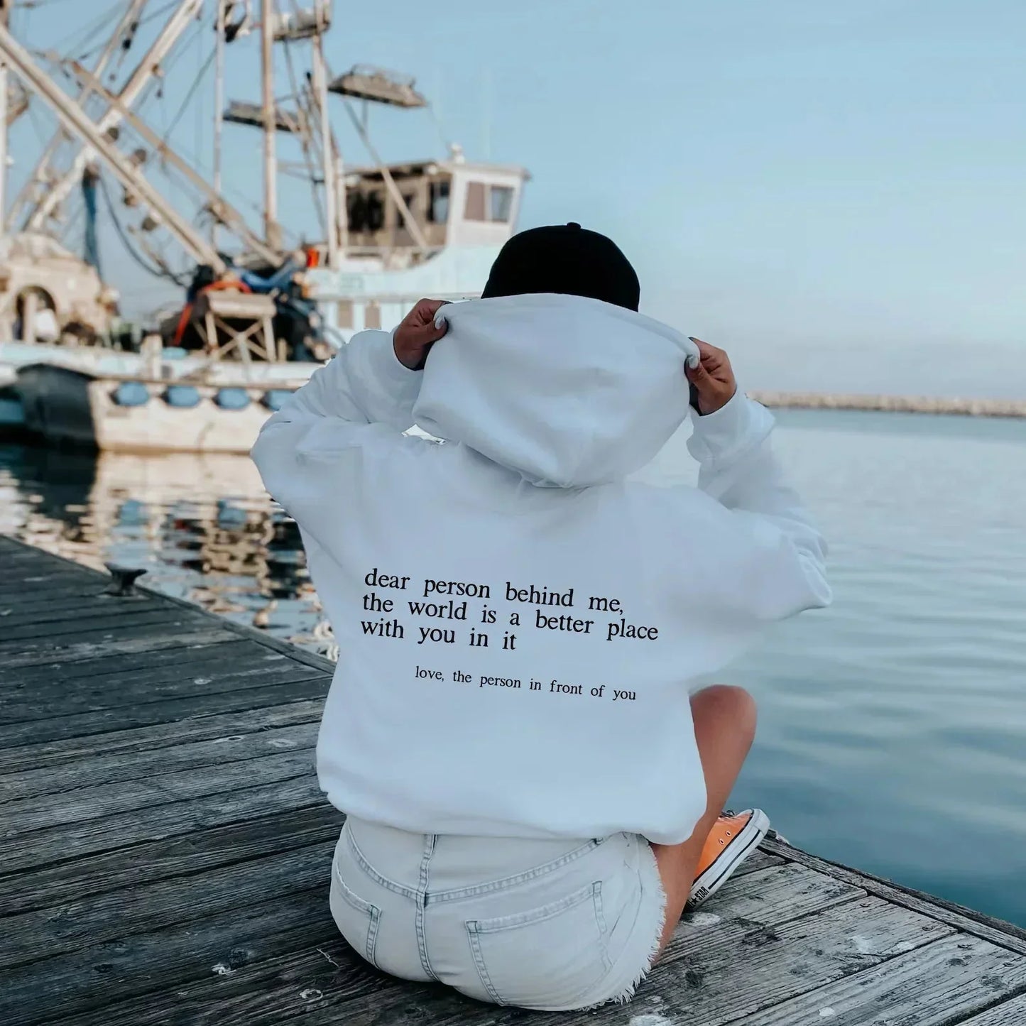 Übergroßer Hoodie - Unisex Warm bedruckter Text Pullover Hoodie-Chaps Herrenmode