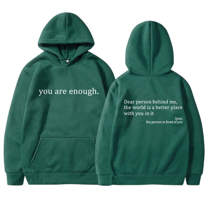Übergroßer Hoodie - Unisex Warm bedruckter Text Pullover Hoodie-Grün-S-Chaps Herrenmode