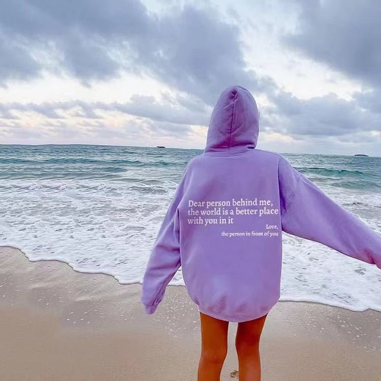 Übergroßer Hoodie - Unisex Warm bedruckter Text Pullover Hoodie-Lila-S-Chaps Herrenmode