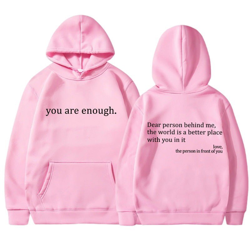 Übergroßer Hoodie - Unisex Warm bedruckter Text Pullover Hoodie-Rosa-S-Chaps Herrenmode