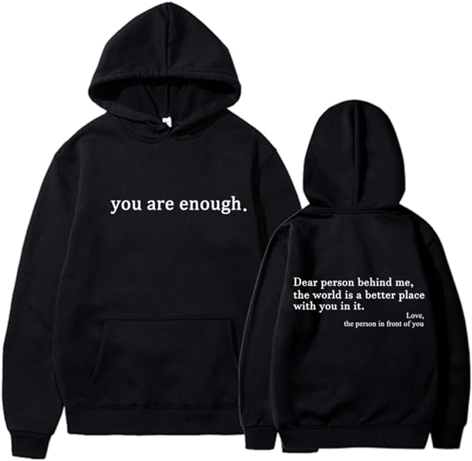 Übergroßer Hoodie - Unisex Warm bedruckter Text Pullover Hoodie-Schwarz-S-Chaps Herrenmode