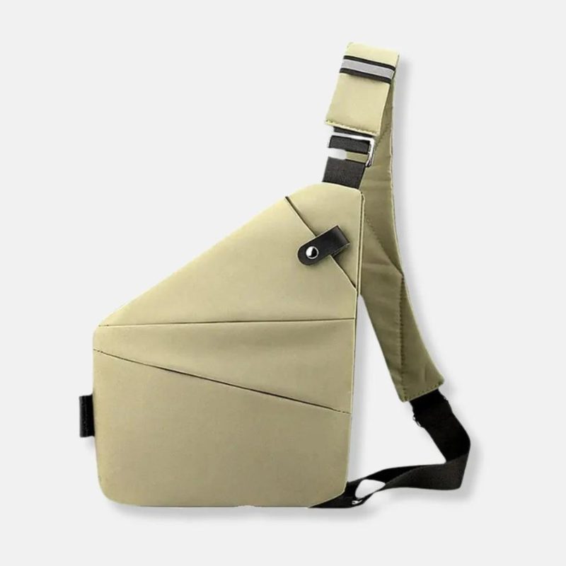 Umhängetasche – verstellbar – diebstahlsicher – Brustbeutel – Herrentaschen-Creme-Linkshänder-Chaps Herrenmode