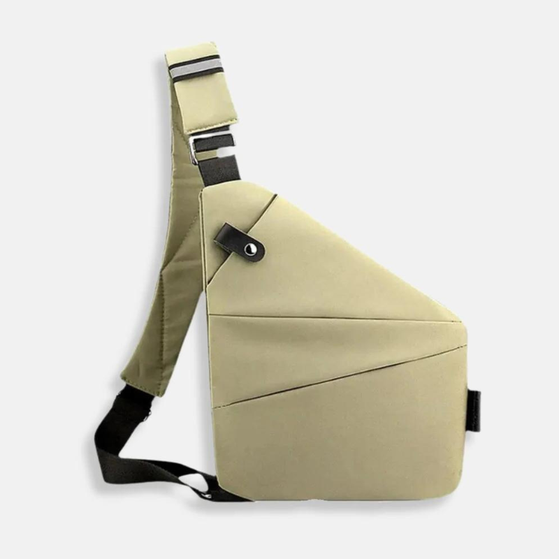 Umhängetasche – verstellbar – diebstahlsicher – Brustbeutel – Herrentaschen-Creme-Rechtshänder-Chaps Herrenmode