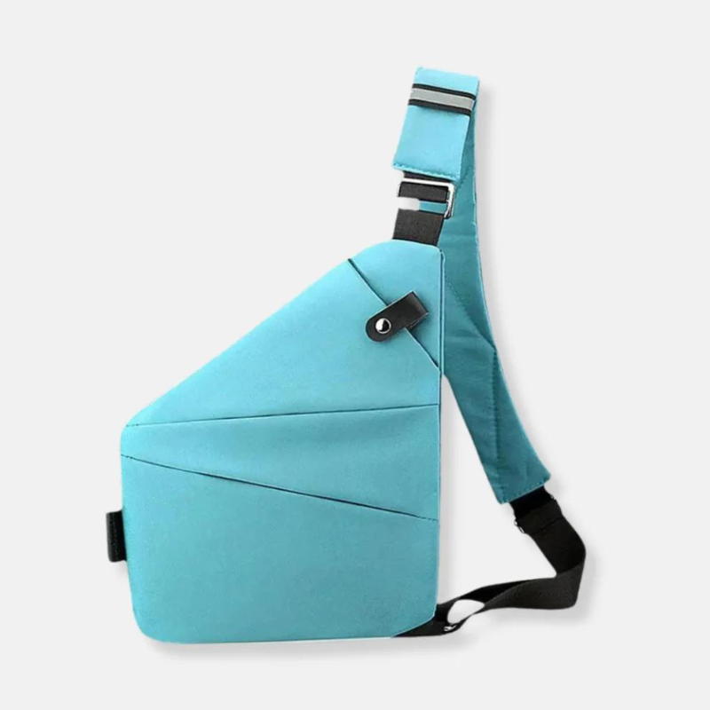 Umhängetasche – verstellbar – diebstahlsicher – Brustbeutel – Herrentaschen-Himmelblau-Linkshänder-Chaps Herrenmode