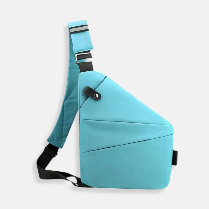 Umhängetasche – verstellbar – diebstahlsicher – Brustbeutel – Herrentaschen-Himmelblau-Rechtshänder-Chaps Herrenmode