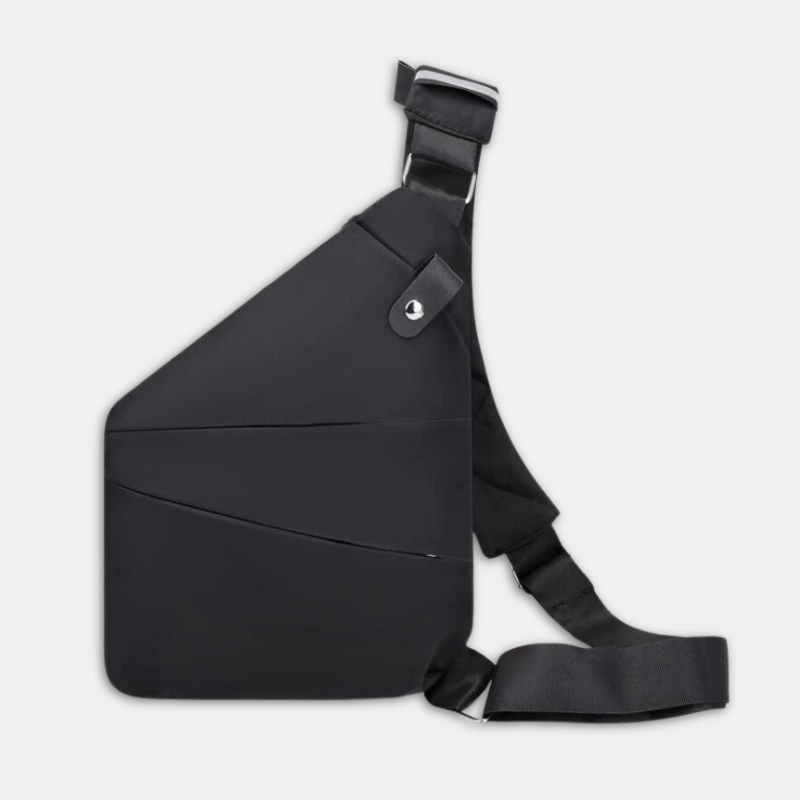 Umhängetasche – verstellbar – diebstahlsicher – Brustbeutel – Herrentaschen-Schwarz-Linkshänder-Chaps Herrenmode