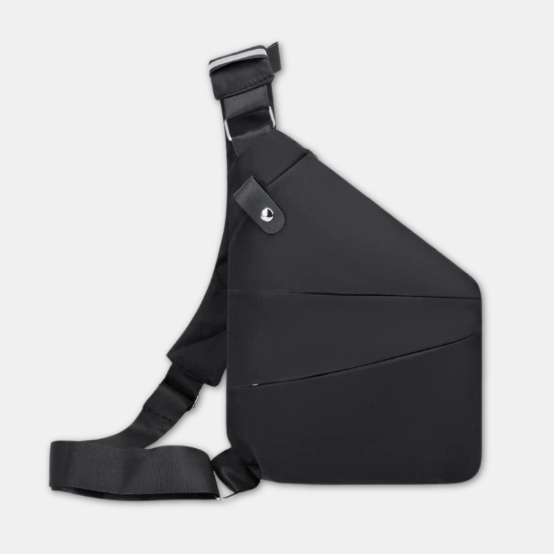 Umhängetasche – verstellbar – diebstahlsicher – Brustbeutel – Herrentaschen-Schwarz-Rechtshänder-Chaps Herrenmode