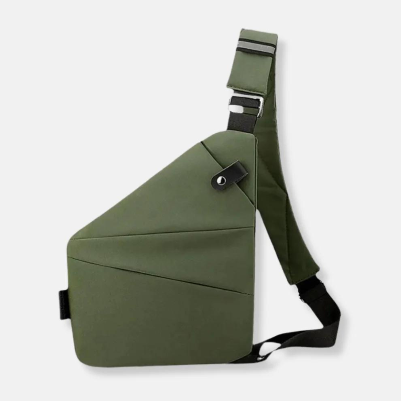 Umhängetasche – verstellbar – diebstahlsicher – Brustbeutel – Herrentaschen-Tarngrün-Linkshänder-Chaps Herrenmode