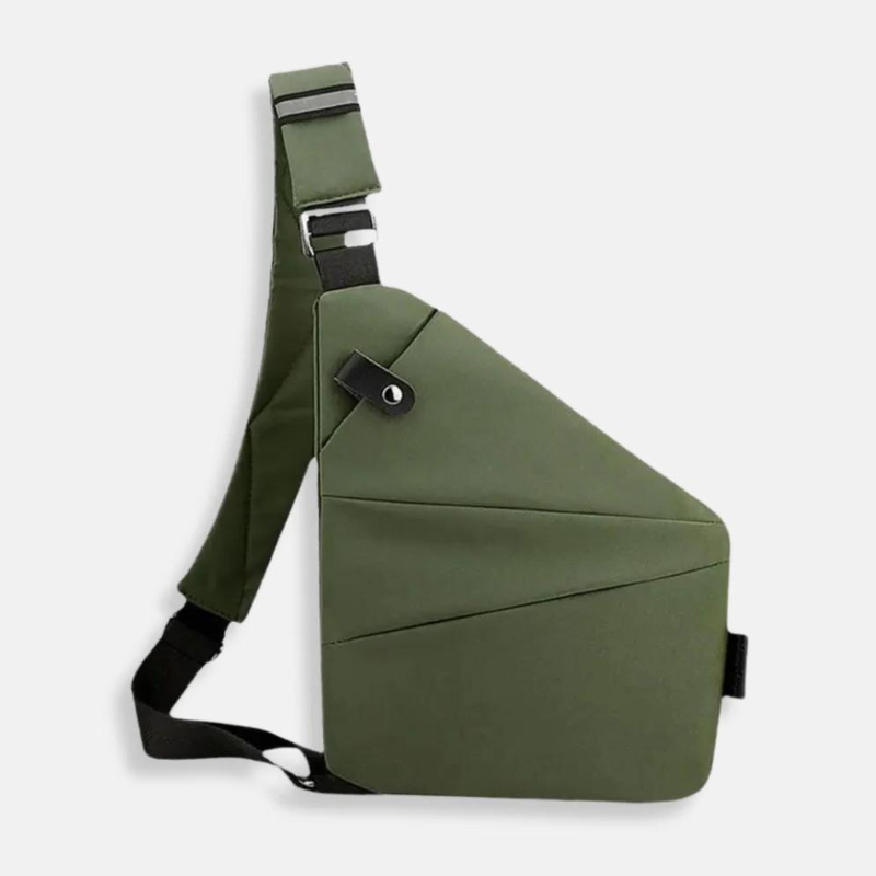 Umhängetasche – verstellbar – diebstahlsicher – Brustbeutel – Herrentaschen-Tarngrün-Rechtshänder-Chaps Herrenmode