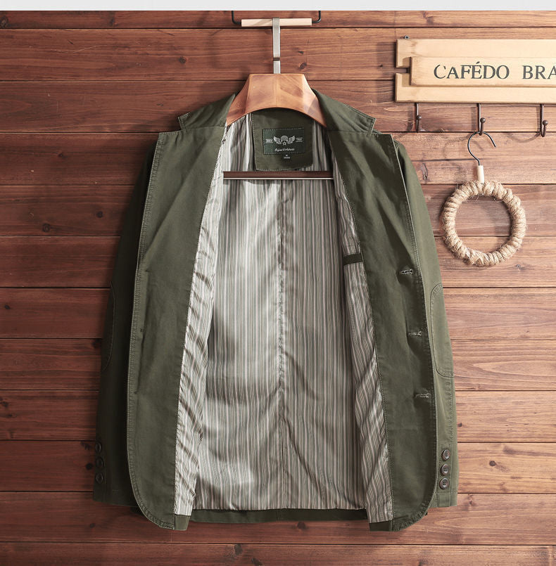 Vintage Jacke - Einreihig - Taschen - Herrenjacke - Herbstjacke-Chaps Herrenmode