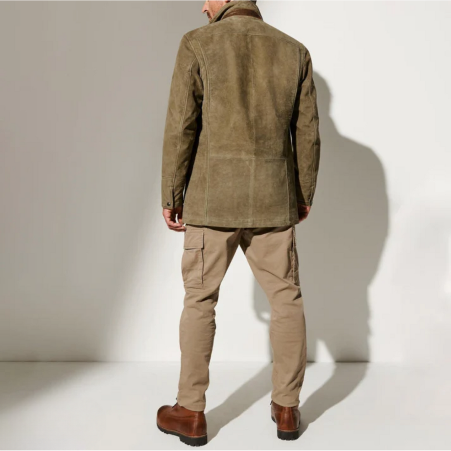 Vintage-Jacke | Mit Knöpfen | Mit Reißverschluss | Wildlederjacke | Herrenjacke-Chaps Herrenmode