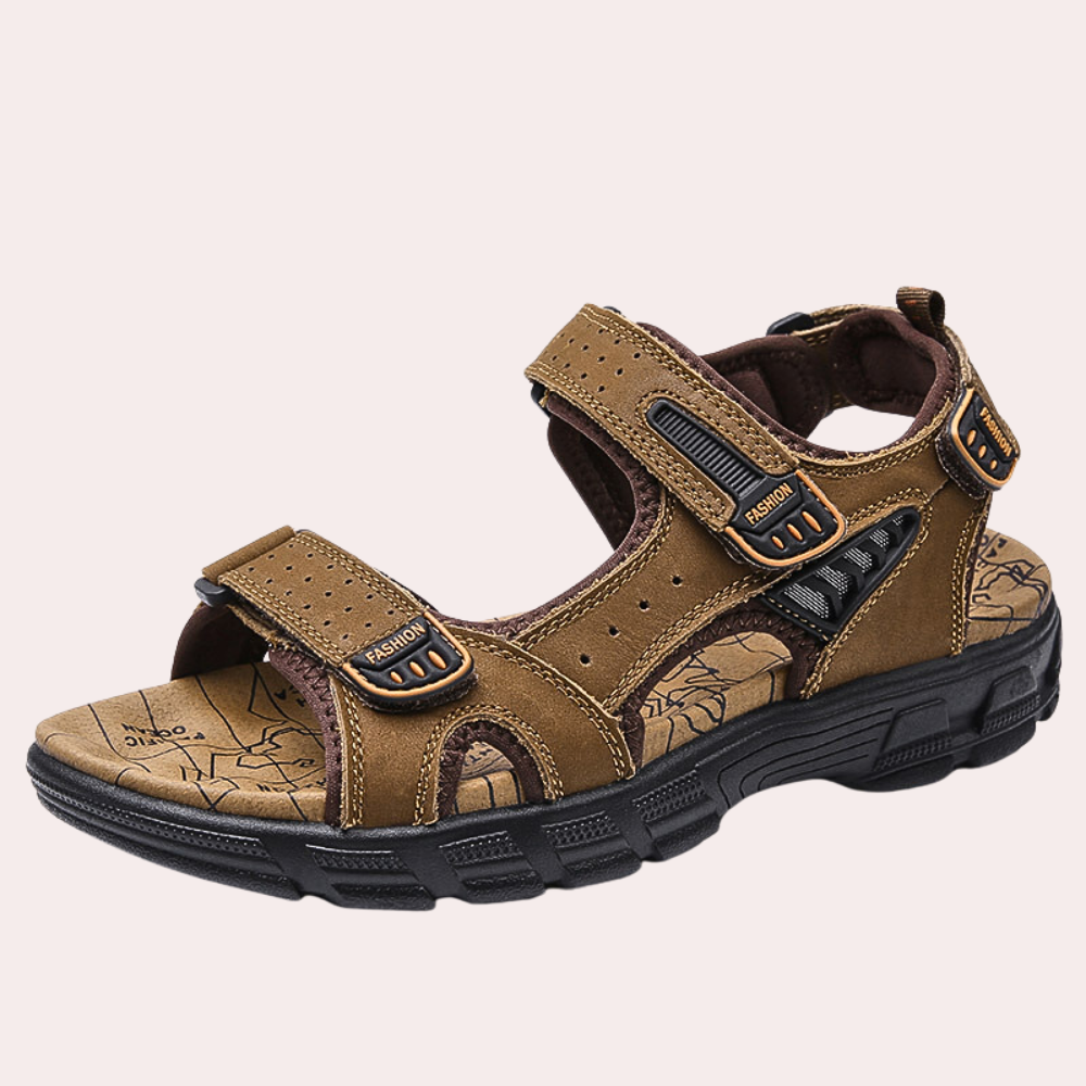 Wandersandalen - Orthopädische Klettsport-Sandalen für Männer-Braun-39-Chaps Herrenmode