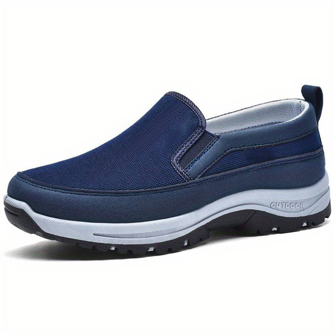 Wanderschuhe - Bequeme Herrenschuhe mit dicker Sohle zum Reinschlüpfen-Marineblau-38-Chaps Herrenmode