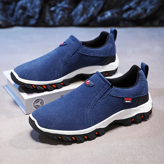 Wanderschuhe | Ergonomisch | Gummisohle | Schlupfschuhe | Herrenschuhe-Blau-39-Chaps Herrenmode