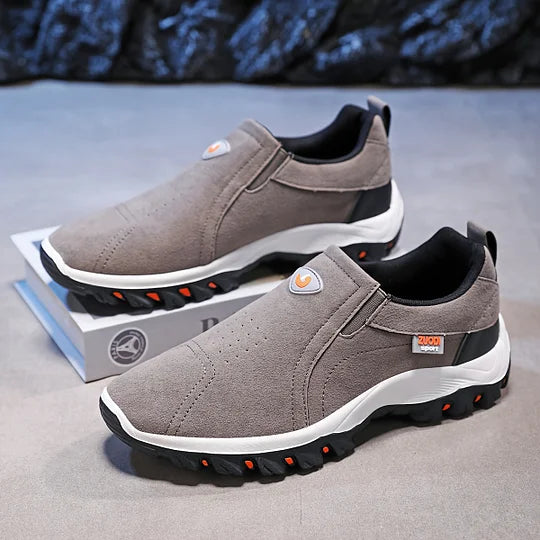 Wanderschuhe | Ergonomisch | Gummisohle | Schlupfschuhe | Herrenschuhe-Grau-39-Chaps Herrenmode