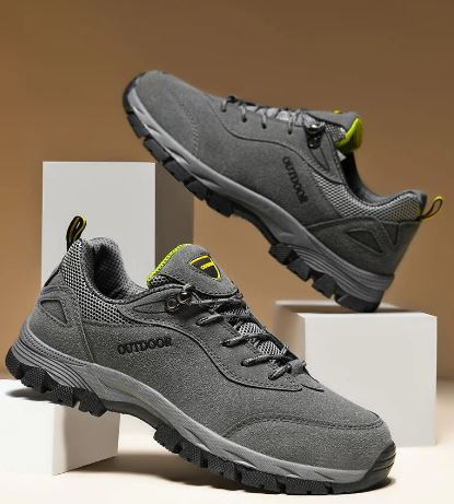 Wanderschuhe - Rutschfeste Herren-Schnürschuhe zum Hineinschlüpfen-Grau-39-Chaps Herrenmode