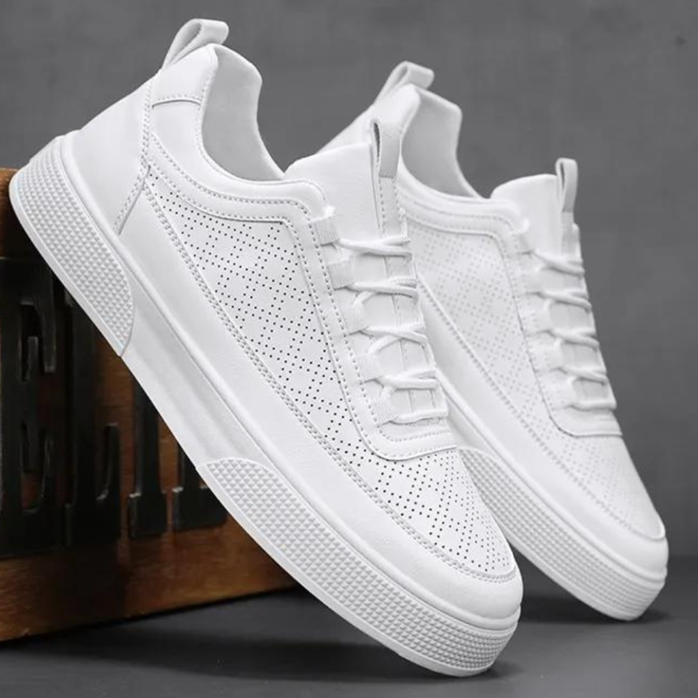 Weiße Sneakers - Leichte Slip-On Sneakers für Männer für den Sommer-White-39-Chaps Herrenmode