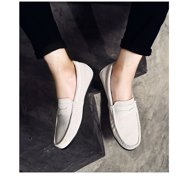 Wildleder-Slipper | Slip-On | Rutschfest | Mokassins | Herren-Slipper-Beige-7-Chaps Herrenmode