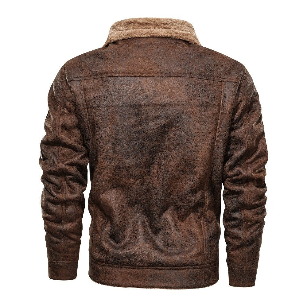 Wildlederjacke | Fleece gefüttert | Sherpa gefüttert | Biker Winterjacke | Herren Winterjacke-Chaps Herrenmode