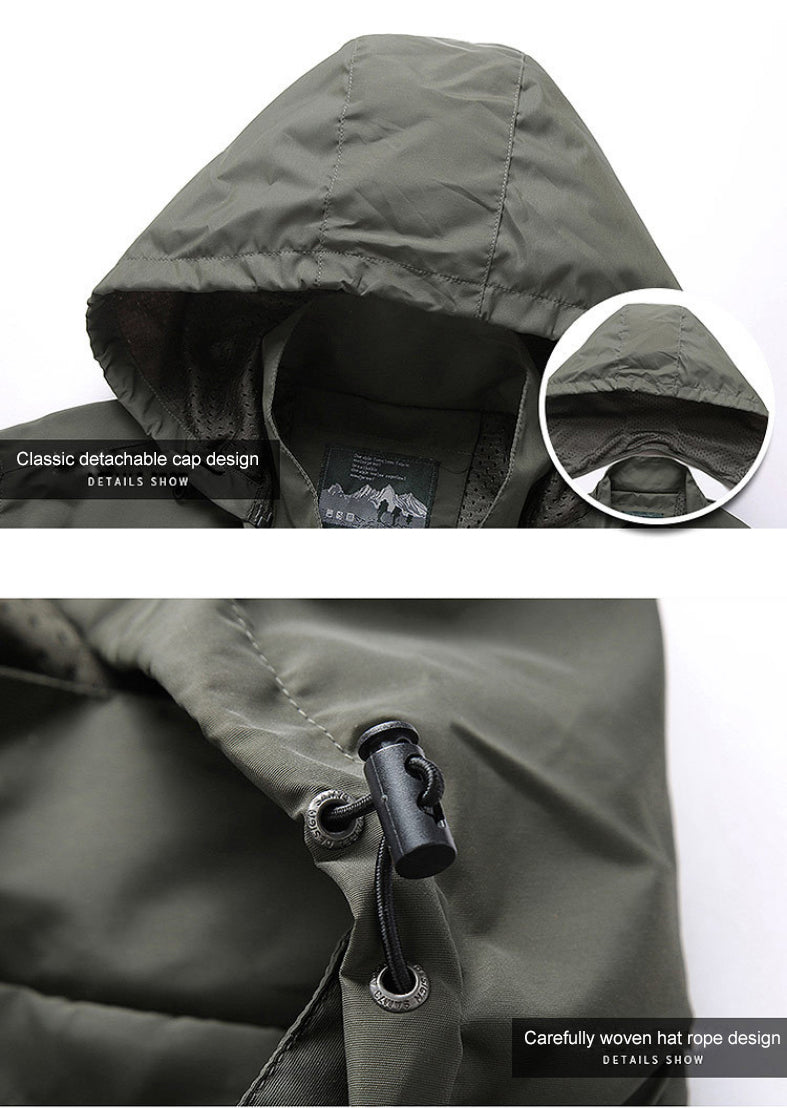 Windbreaker-Jacke – winddichte Outdoor-Softshelljacke mit Kapuze für Herren-Chaps Herrenmode