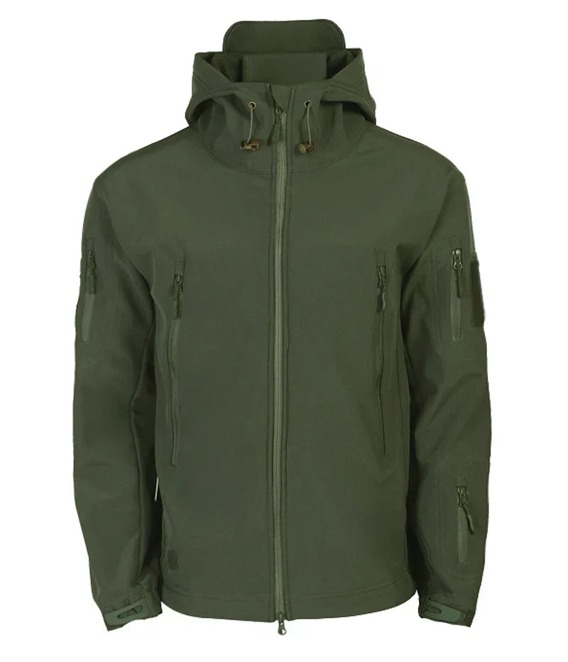 Windjacke | Mit Kapuze | Taktisch | Outdoor-Jacke | Wasserdichte Regenjacke für Männer-Chaps Herrenmode