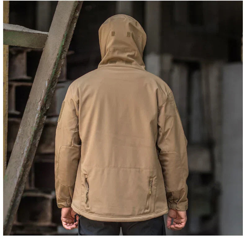 Windjacke | Mit Kapuze | Taktisch | Outdoor-Jacke | Wasserdichte Regenjacke für Männer-Chaps Herrenmode