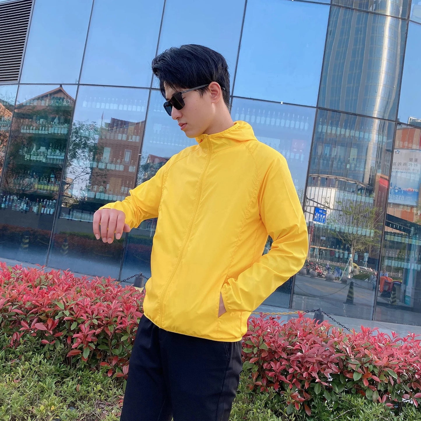 Windjacke | Reißverschluss | Kapuze | Leichte Jacke | Herrenjacke-Chaps Herrenmode