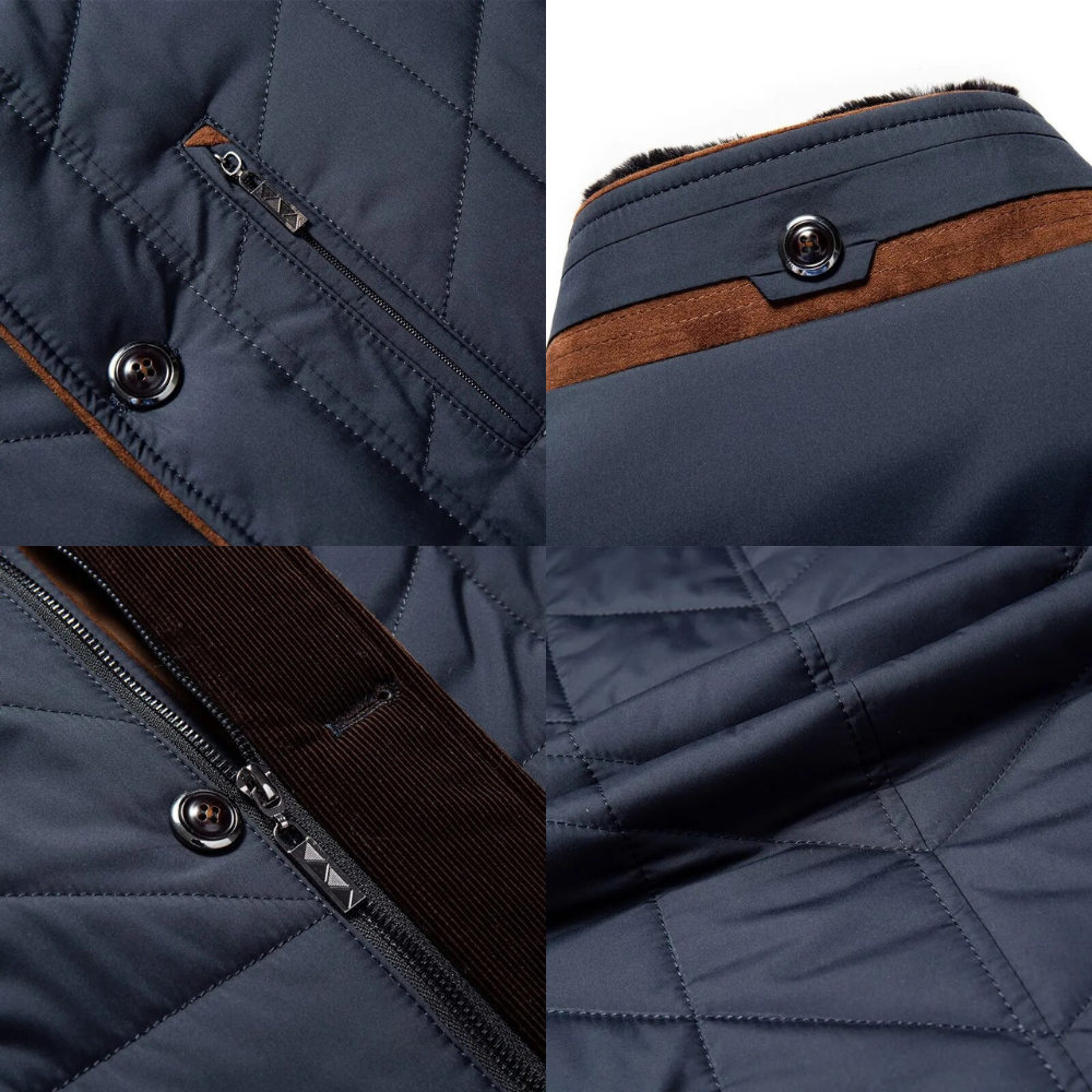Winterjacke - Zip-Up - Stehkragen - Leichte Daunenjacke - Herren Wintermäntel Jacken-Chaps Herrenmode