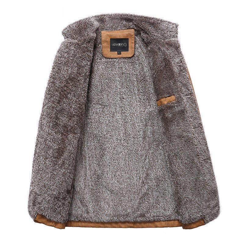 Winterjacke für Herren | Stehkragen | Warm | Jacke mit Sherpa | Slim Fit Wintermantel-Chaps Herrenmode