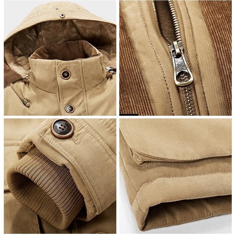 Winterjacke | mit Kapuze | gefüttert | Winterparka | Herren Winterjacke-Chaps Herrenmode