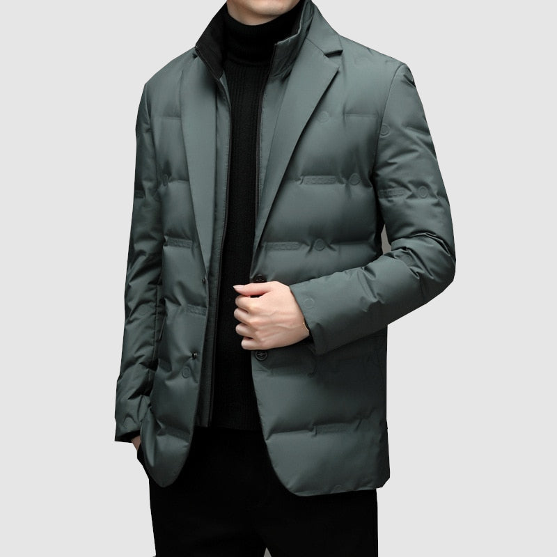Winterparka-Gefütterte Winterjacke mit Reißverschluss für Herren-Chaps Herrenmode
