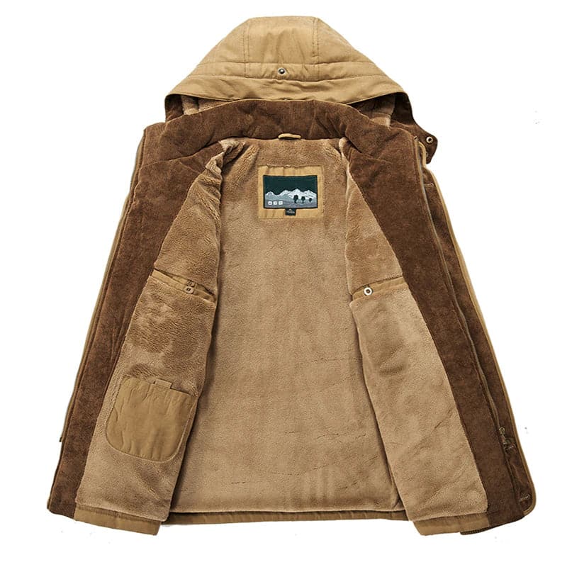 Winterparka | Kapuze | Fleece gefüttert | Schneejacke | Winterjacken für Männer-Chaps Herrenmode