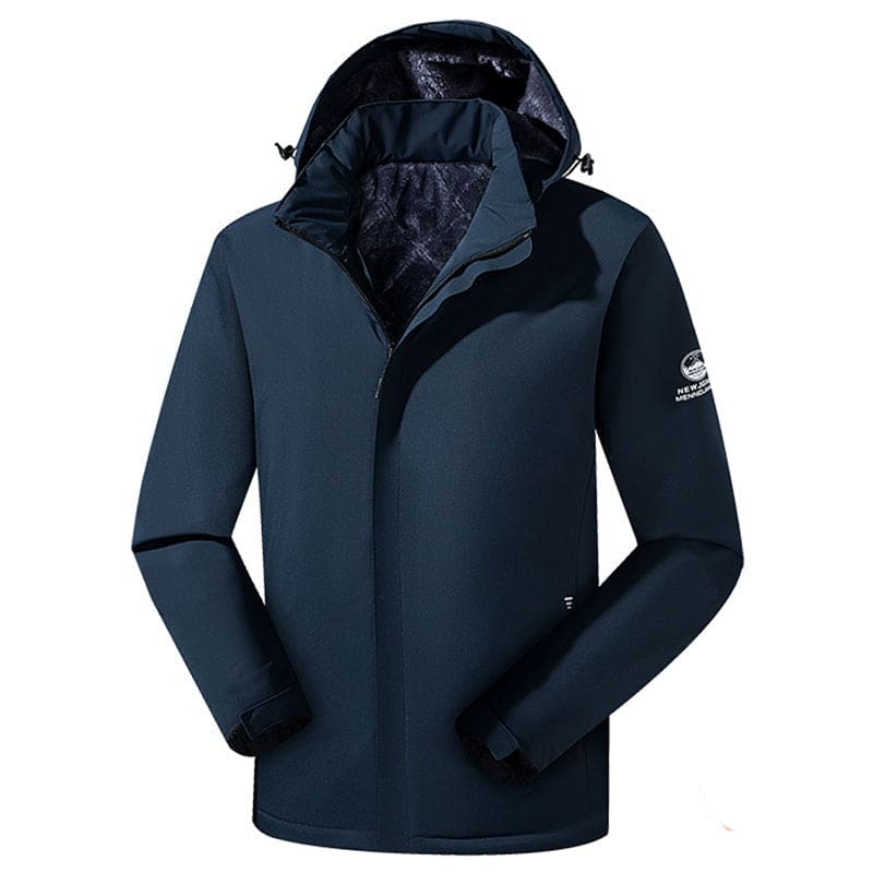 Winterparka | Mit Kapuze | Mit Fleece gefüttert | Schneejacke | Wintermäntel und -jacken für Herren-Marineblau-XS-Chaps Herrenmode
