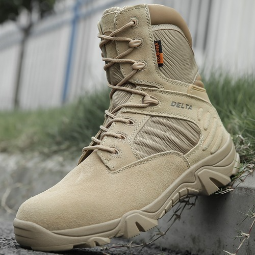 Winterstiefel - Herren Reißverschluss Antirutsch-Wanderstiefel Outdoor-Beige-38-Chaps Herrenmode