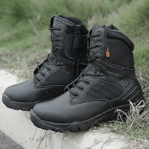 Winterstiefel - Herren Reißverschluss Antirutsch-Wanderstiefel Outdoor-Schwarz-38-Chaps Herrenmode